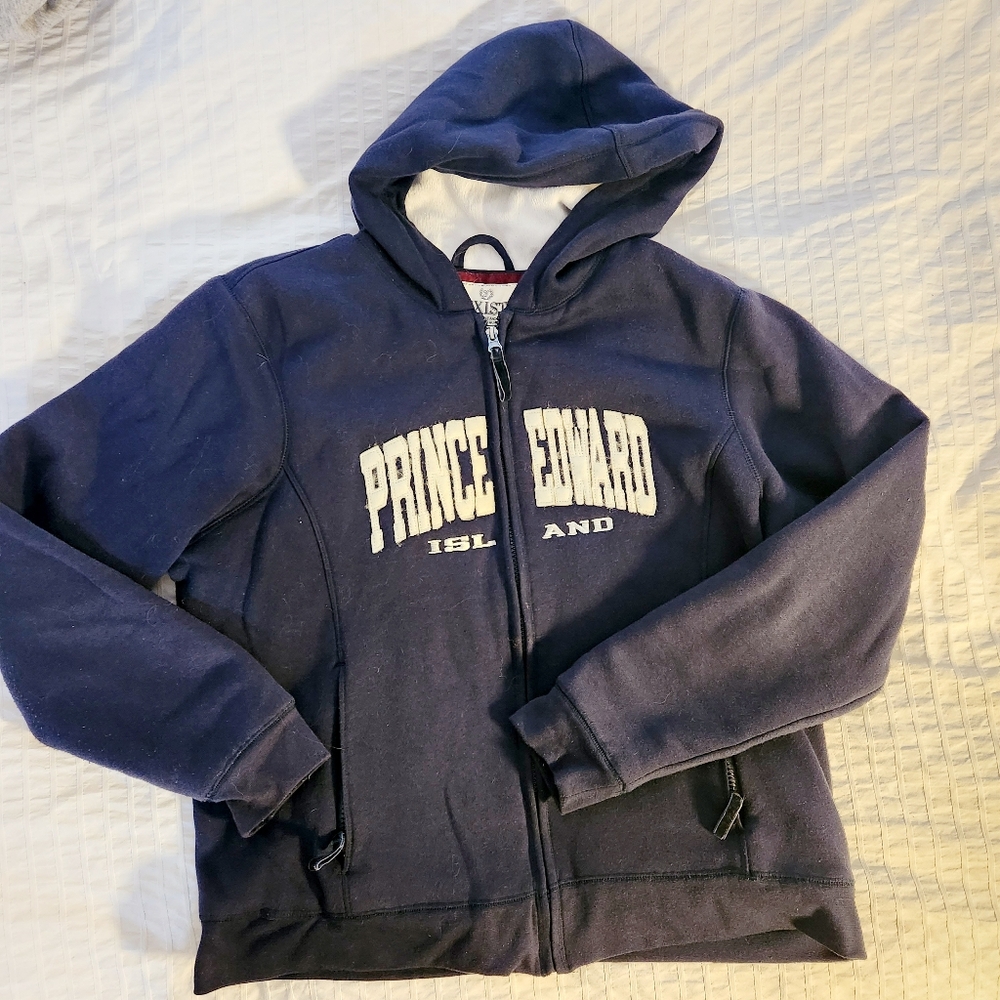 Exist | Blue 80% Cotton Zip up Hoodie Hooded Sweater